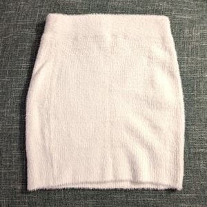 Lush - Fuzzy Cream Skirt. Y2K dreaming